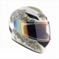CAPACETE AGV K-3 FLEURS WHITE GOLD